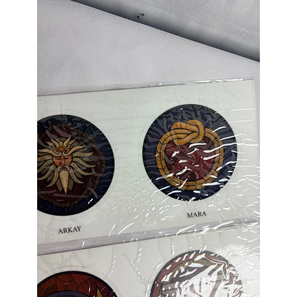 Elder Scrolls V Skyrim Nine Divines Stained Glass Window Clings Decal Set 3in